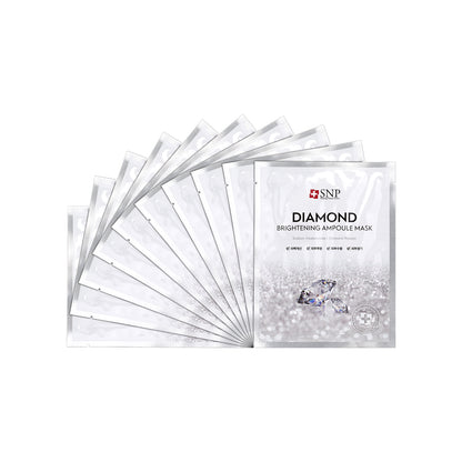 SNP Diamond Brightening Ampoule Mask 10pcs