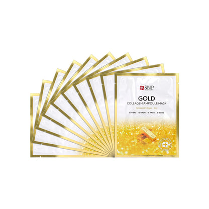 SNP Gold Collagen Ampoule Mask 10pcs  | Sasa Global eshop