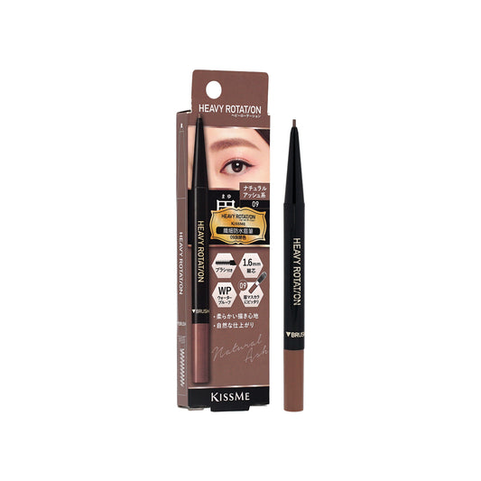 Kiss Me Heavy Rotation Eyebrow Pencil #09 Natural Ash| Sasa Global 