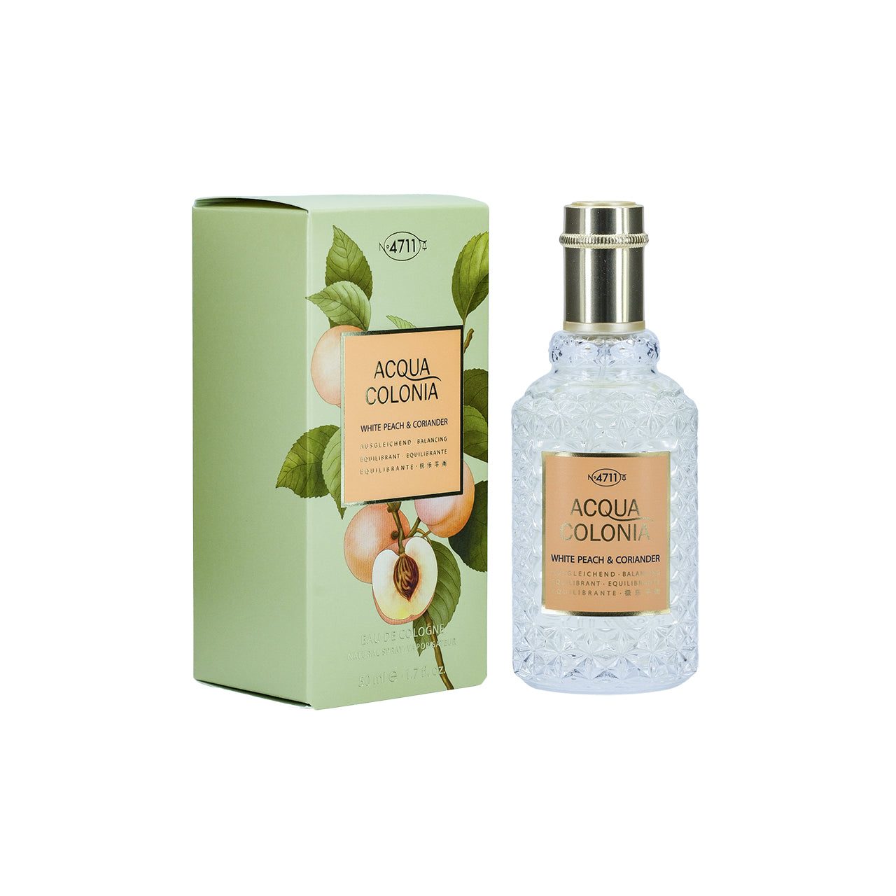 4711 Acqua Colonia White Peach & Coriander Eau De Cologne 50ml | Sasa Global eShop