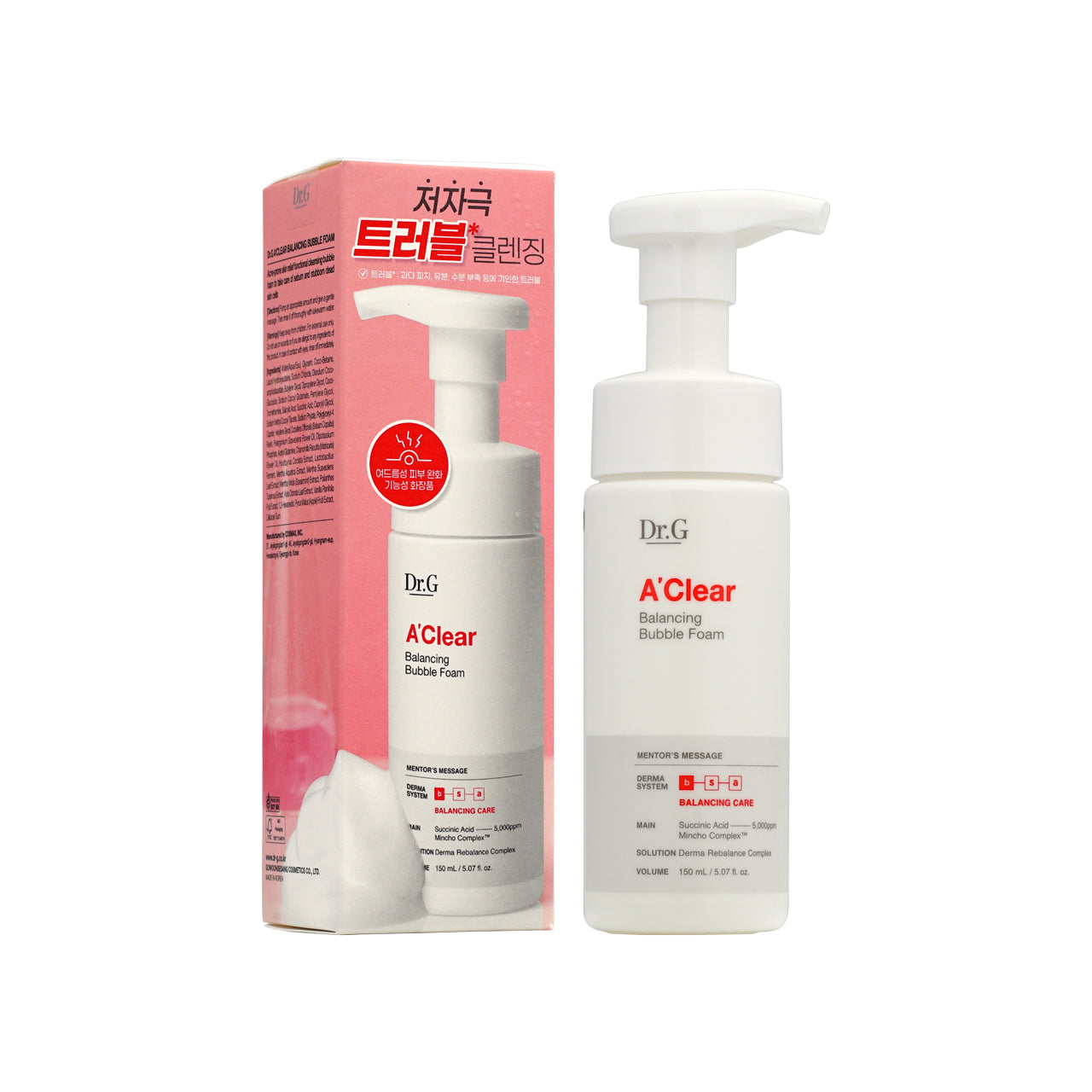 Dr.G A-Clear Balancing Bubble Foam 150ml | Sasa Global