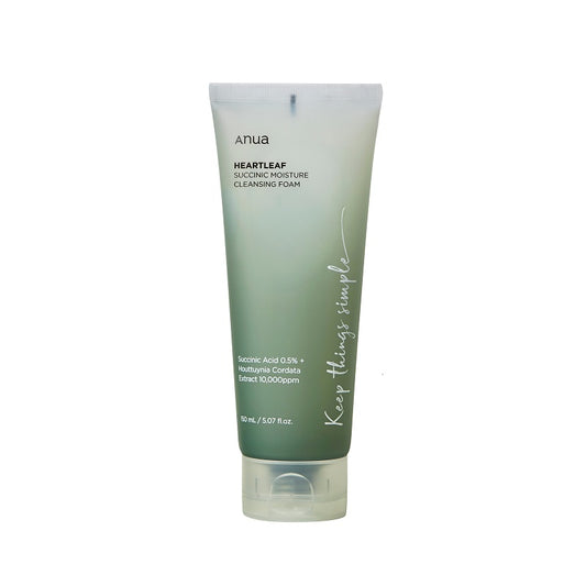 Anua Heartleaf Succinic Moisture Cleansing Foam 150ml | Sasa Global eShop