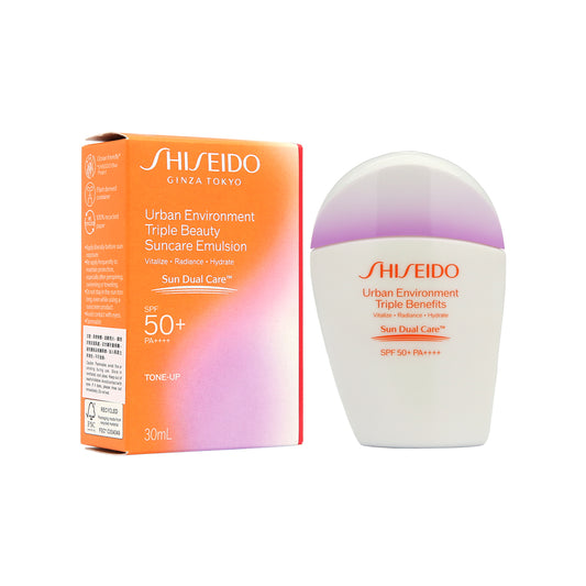 Shiseido Urban Environment Triple Beauty Suncare Emulsion SPF 50+ PA++++ 30ml | Sasa Global eShop