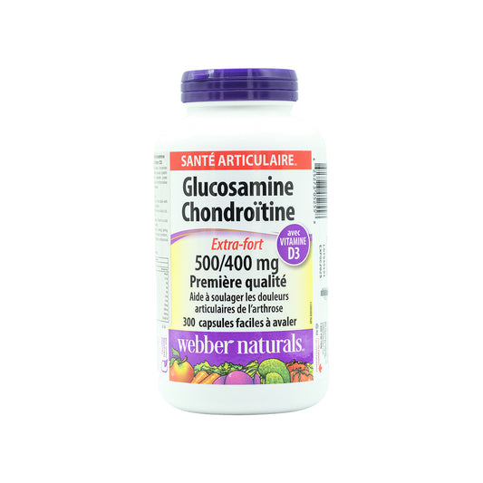 Webber Naturals Glucosamine Chondroitin with Vitamin D3 300 capsules 