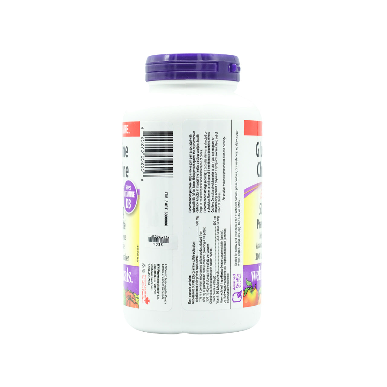 Webber Naturals Glucosamine Chondroitin with Vitamin D3 300 capsules 