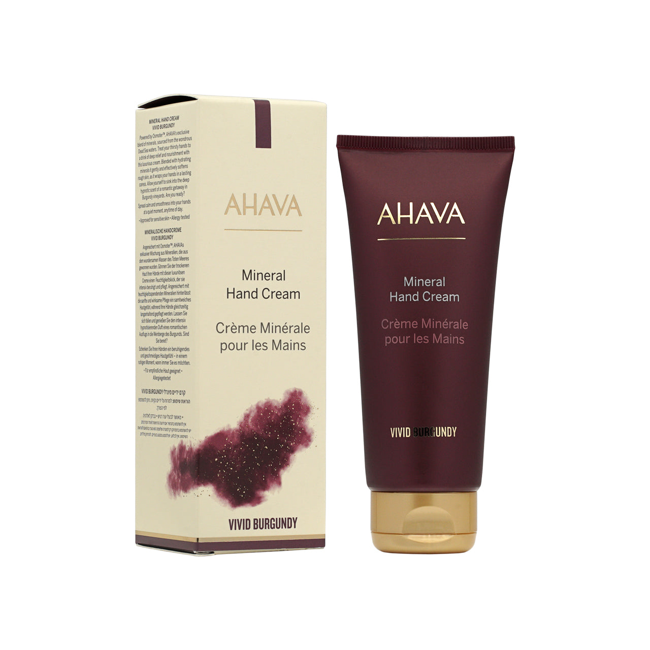 Ahava Mineral Hand Cream Vivid Burgundy 100ml | Sasa Global 