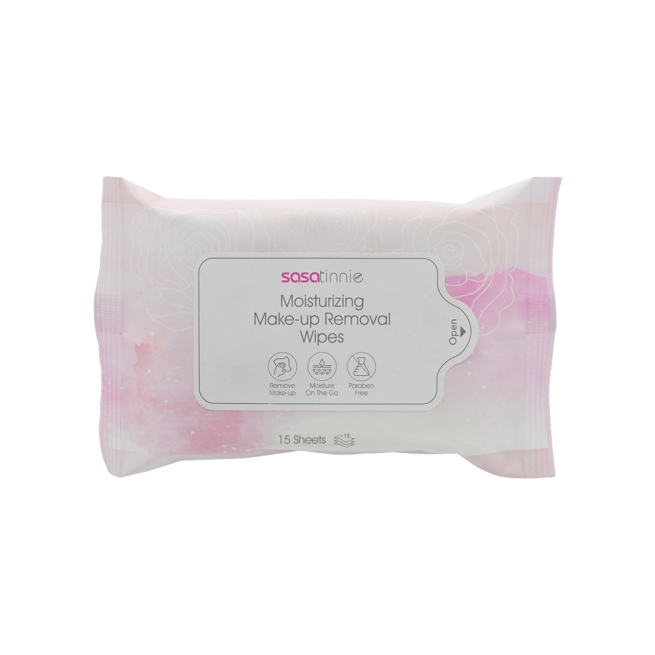 Sasatinnie Moisturizing Make-up Removal Wipes Pink 15pcs - Sasa Global eShop