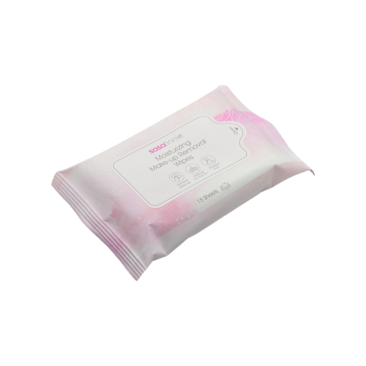 Sasatinnie Moisturizing Make-up Removal Wipes Pink 15pcs - Sasa Global eShop