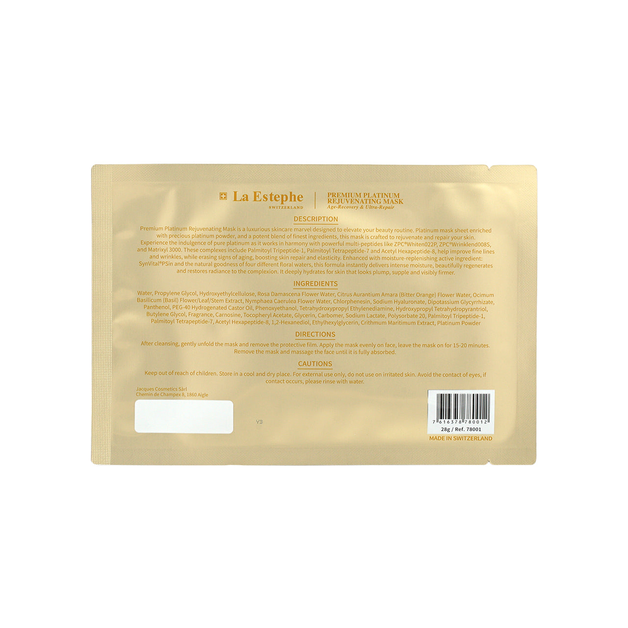 La Estephe Premium Platinum Rejuvenating Mask 5pcs | Sasa Global eShop