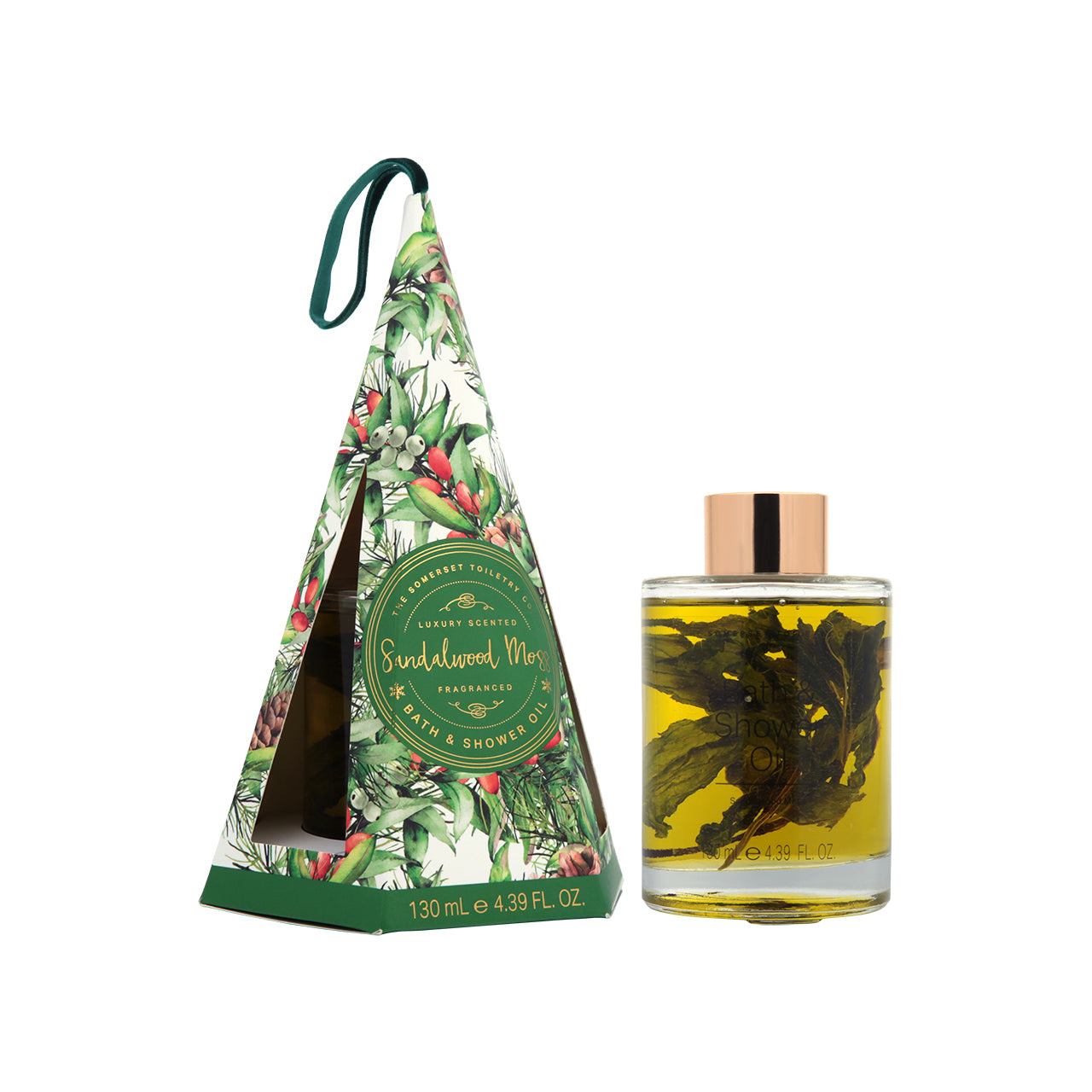 The Somerset Toiletry Company Festive Bath & Shower Oil - Sandalwood Moss 130ml | Sasa Global eShop