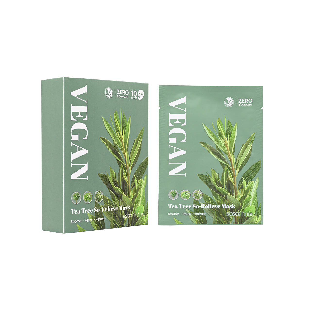 Sasatinnie Tea Tree So-Relieve Mask 10pcs | Sasa Global eShop