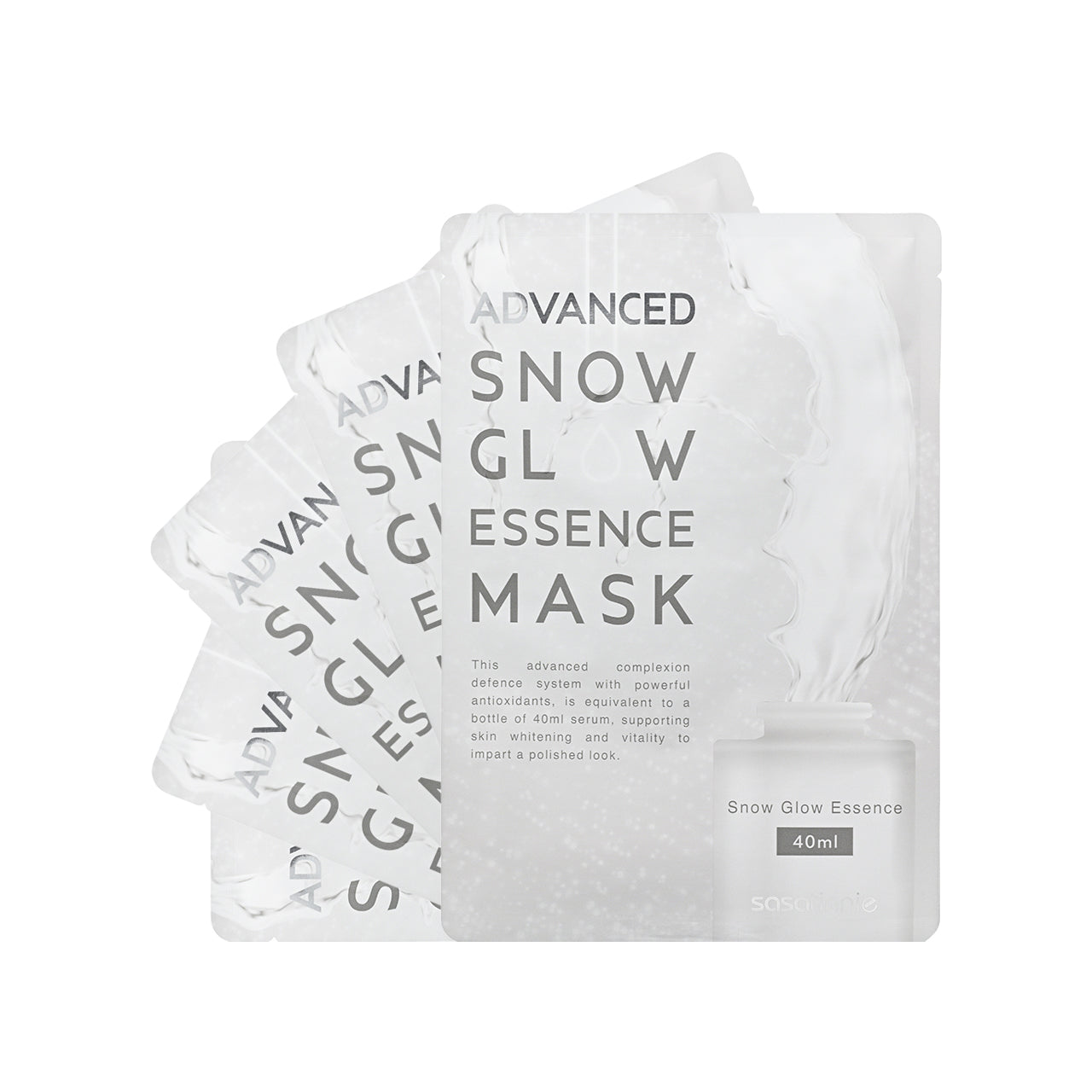 Sasatinnie Advanced Snow Glow Essence Mask 5pcs | Sasa Global eshop