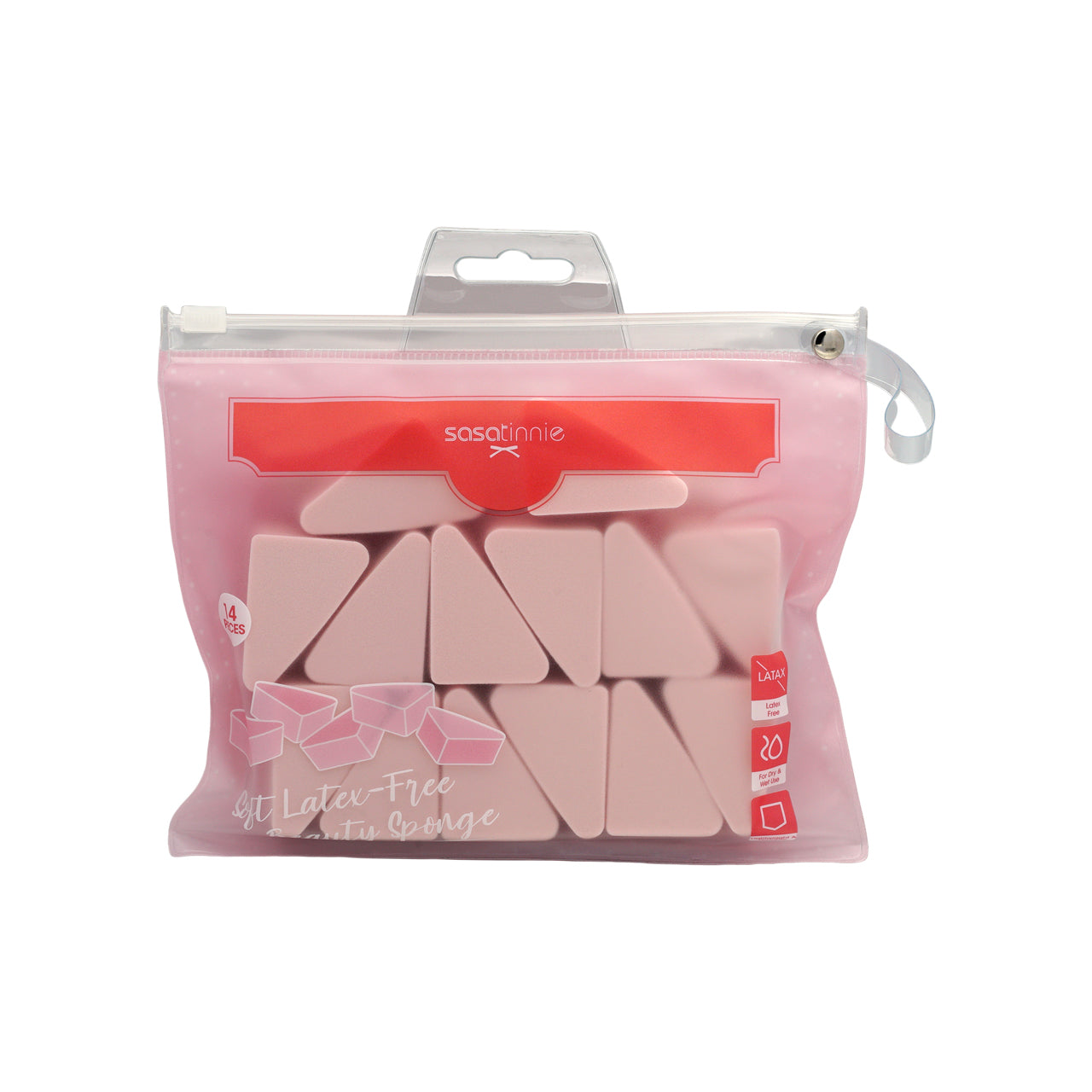 Sasatinnie Soft Latex-Free Beauty Sponge 14pcs  | Sasa Global eshop