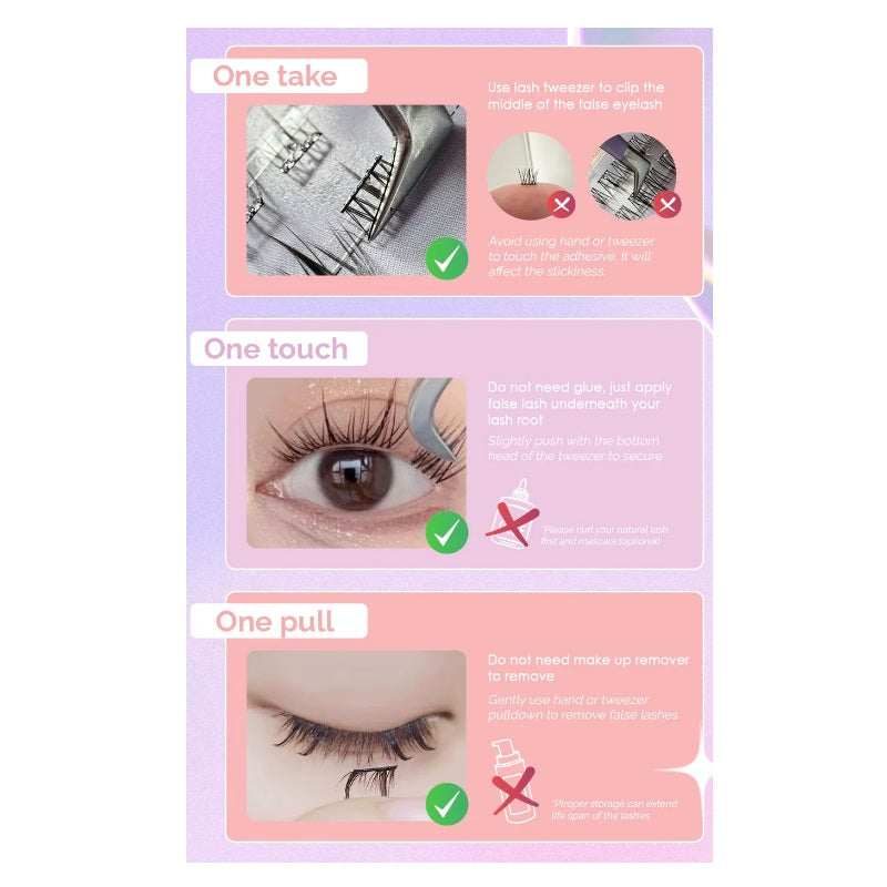 Char. Self-Adhesive DIY Lashes #Moon  36PCS  | Sasa Global