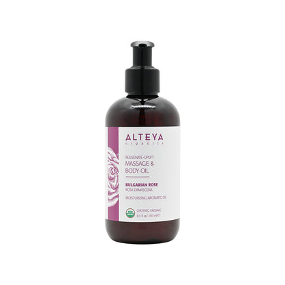 Alteya Organics Rejuvenating Massage &Body Oil, Bulgarian Rose 250ml