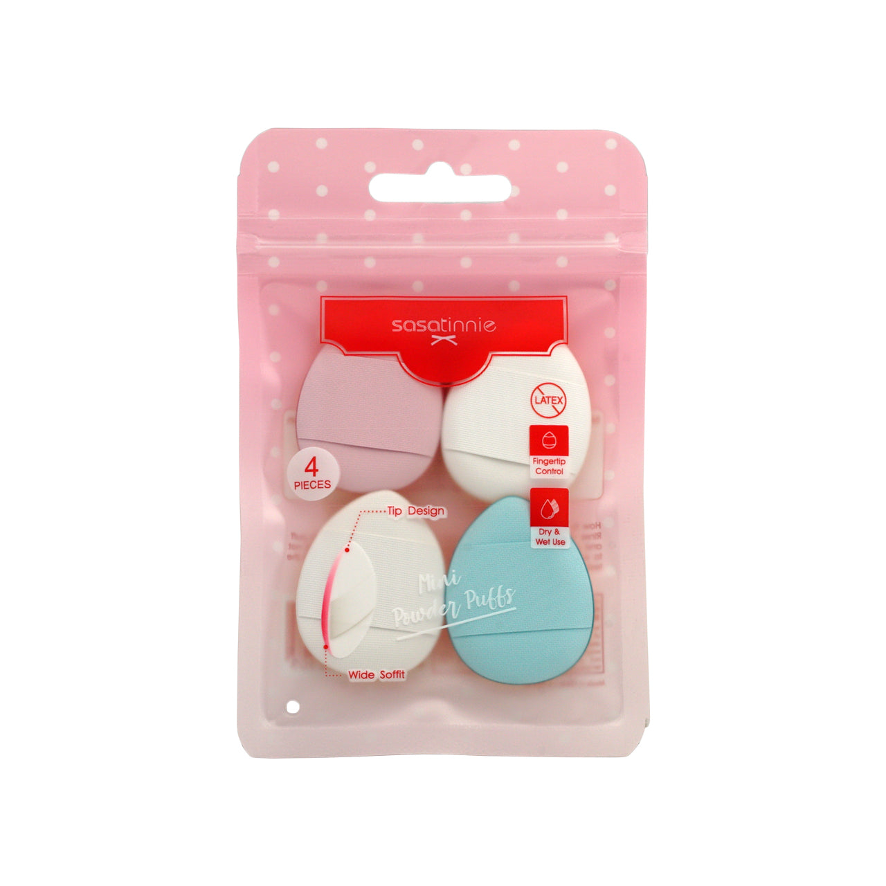 Sasatinnie Mini Powder Puff 4pcs  | Sasa Global eshop