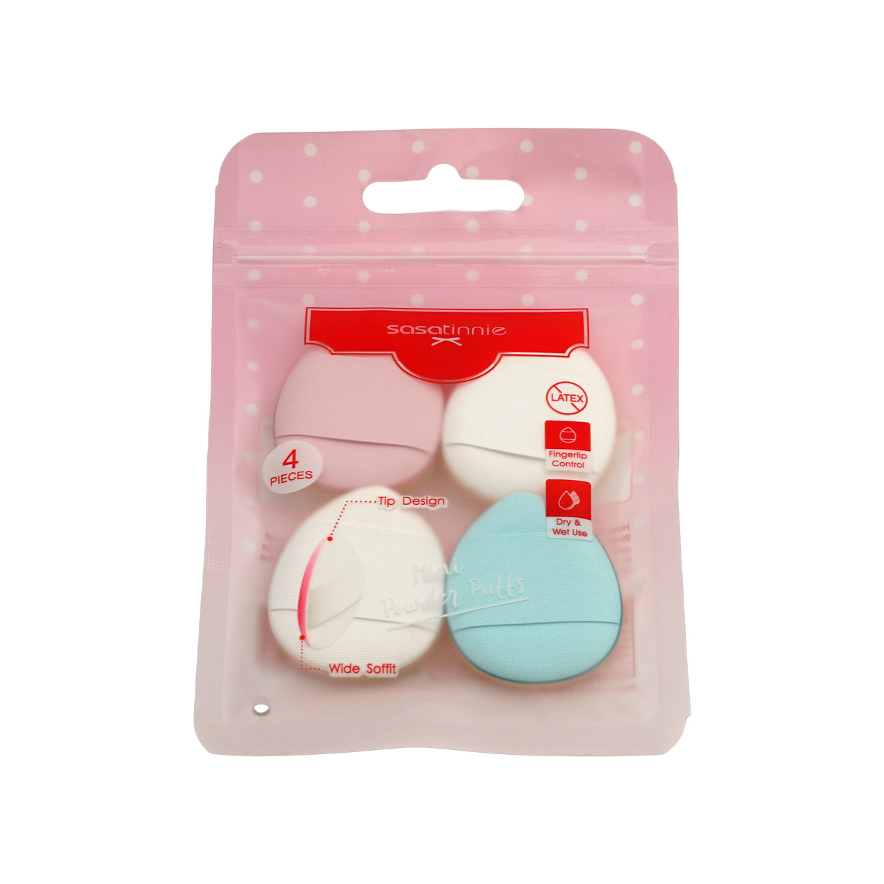 Sasatinnie Mini Powder Puff 4pcs  | Sasa Global eshop