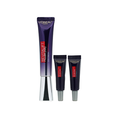 L'oreal Pairs Revitalift Filler HA Eye Cream for Face 2.0 Jumbo Set 3pcs