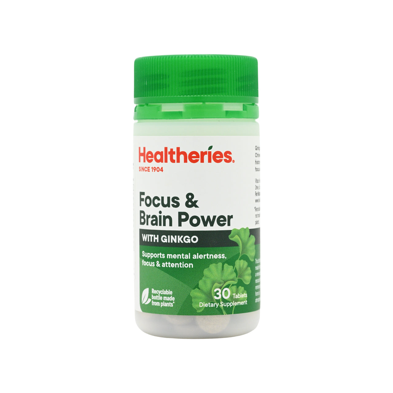 Healtheries Focus &Brain Power with Ginkgo 30 tablets