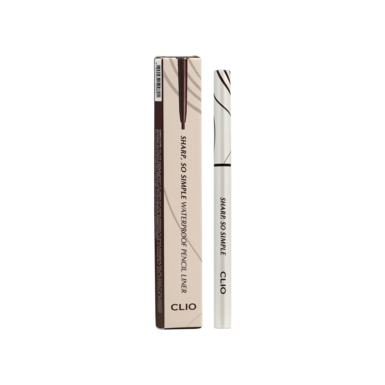 Clio Sharp So Simple Waterproof Pencil Liner #02 Brown 0.14g 