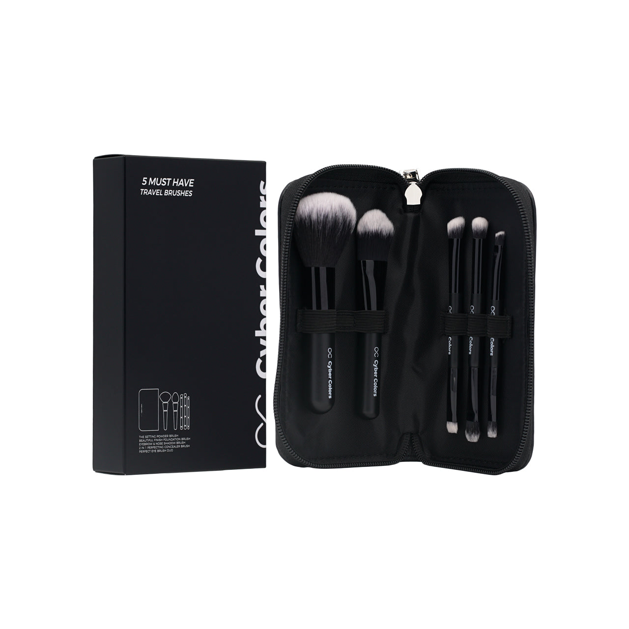 Cyber Colors Mini Make-up Brush Travel Set 5pcs  | Sasa Global eshop