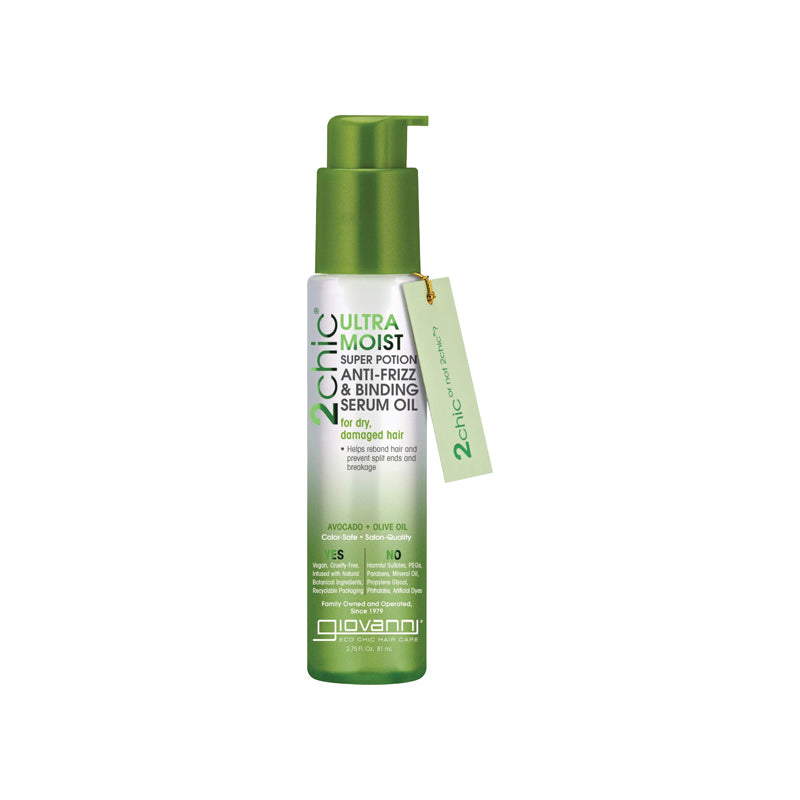 Giovanni 2Chic® Avocado & Olive Oil Ultra-Moist Super Potion Anti-Frizz Binding Serum 81ML | Sasa Global eShop