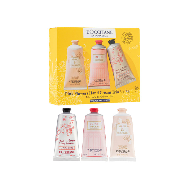 L'Occitane Pink Flowers Hand Cream Trio 3PCS | Sasa Global eShop