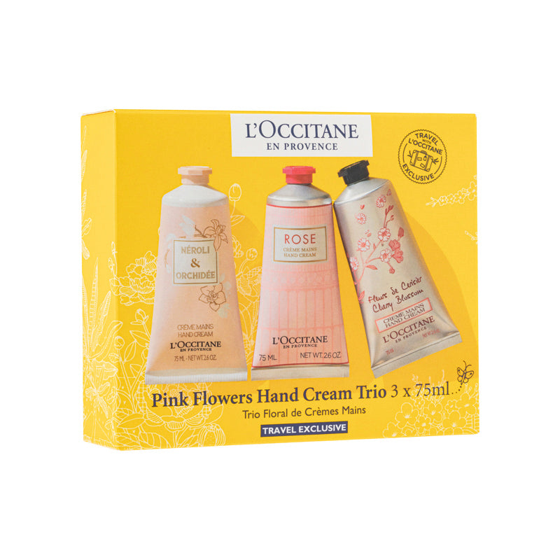 L'Occitane Pink Flowers Hand Cream Trio 3PCS | Sasa Global eShop