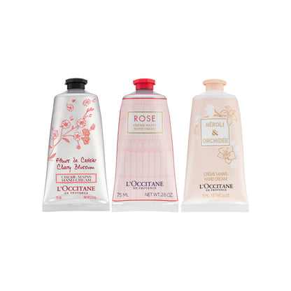 L'Occitane Pink Flowers Hand Cream Trio 3PCS | Sasa Global eShop