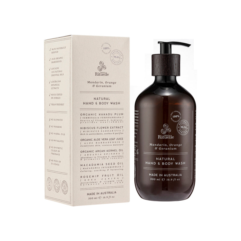 Urban Rituelle Vanilla, Lavender & Geranium Organic Hand & Body Wash 5 ...