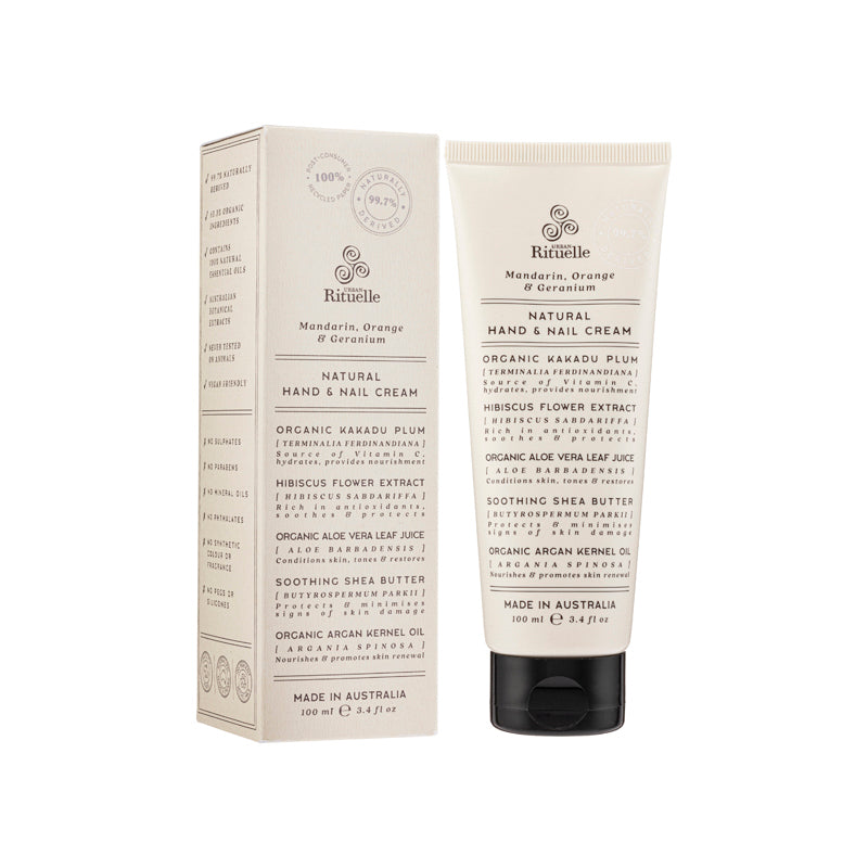 Urban Rituelle Mandarin, Orange & Geranium Natural Hand & Nail Cream 100ML | Sasa Global eShop