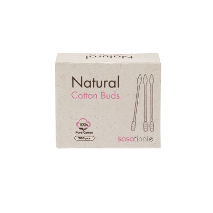 Sasatinnie Natural Cotton Buds 200PCS | Sasa Global eShop