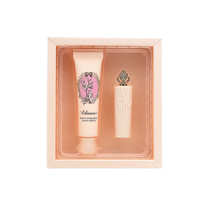 Eleanor Poppy Hand Cream And Rose Lip Treatment Set 2PCS | Sasa Global eShop